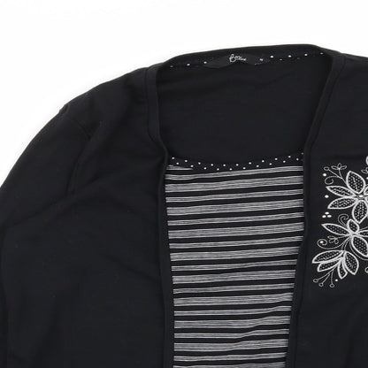 Womens UK Size M BM Black Cardigan Jumper
