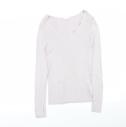 Womens UK Size M H&M Purple Basic T-Shirt