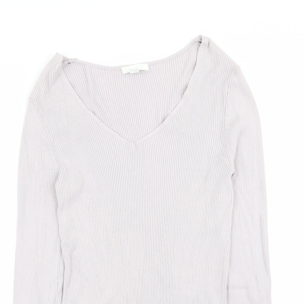 Womens UK Size M H&M Purple Basic T-Shirt
