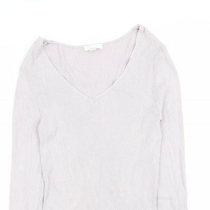 Womens UK Size M H&M Purple Basic T-Shirt