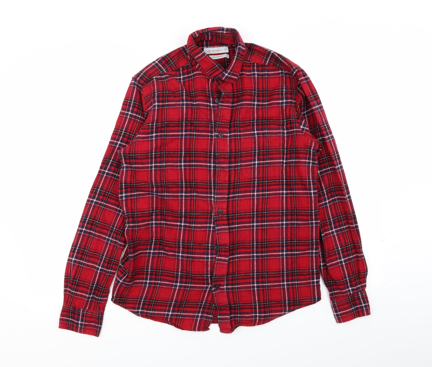 Mens UK Size S Cedar Wood State Multicoloured  Button-Up Long Sleeve Casual Shir