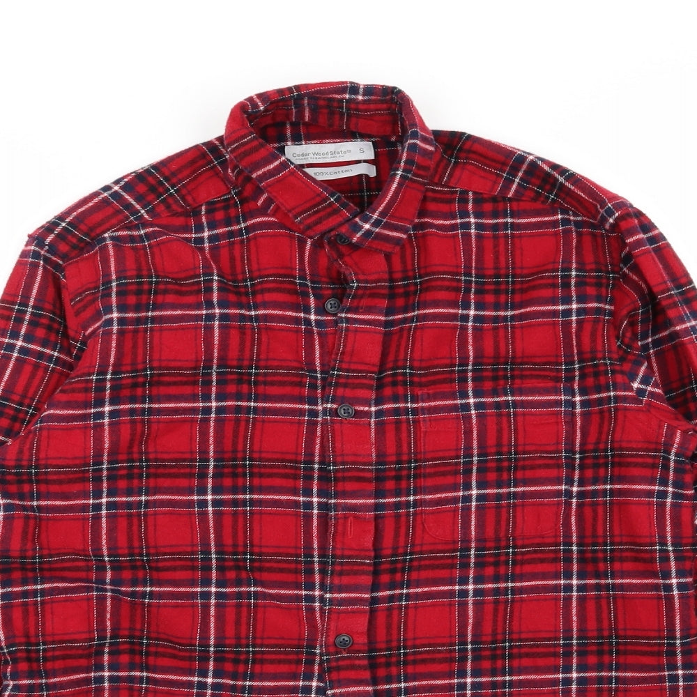 Mens UK Size S Cedar Wood State Multicoloured  Button-Up Long Sleeve Casual Shir
