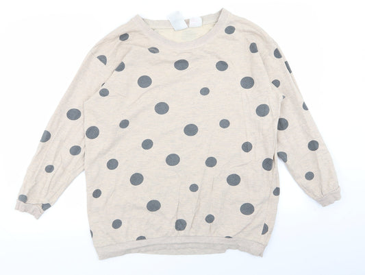 Womens UK Size M H&M Beige Pullover Jumper