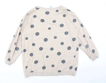 Womens UK Size M H&M Beige Pullover Jumper