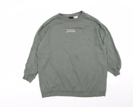 Womens UK Size M H&M Green  Jumper