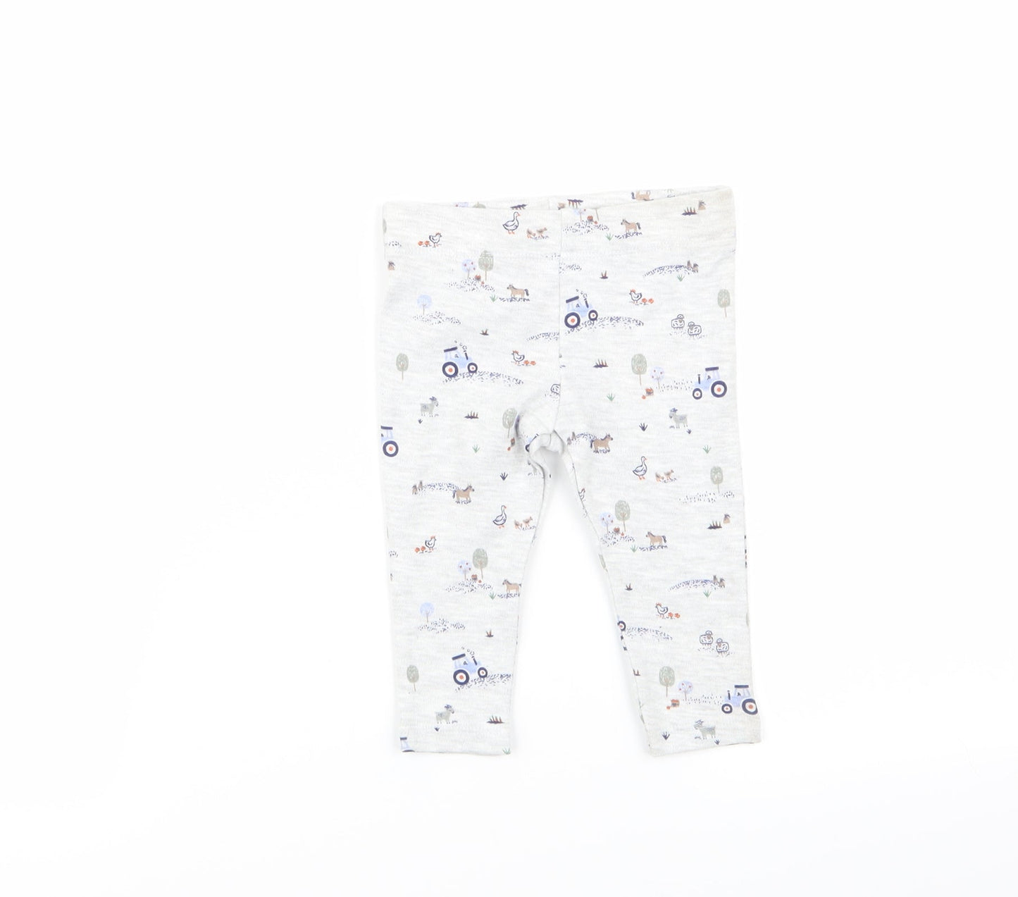 fred and flo Boys Grey Geometric  Jogger Trousers Size 3-6 Months  - leggings