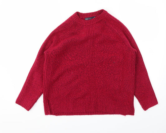 Womens UK Size M M&S Pink Pullover Jumper