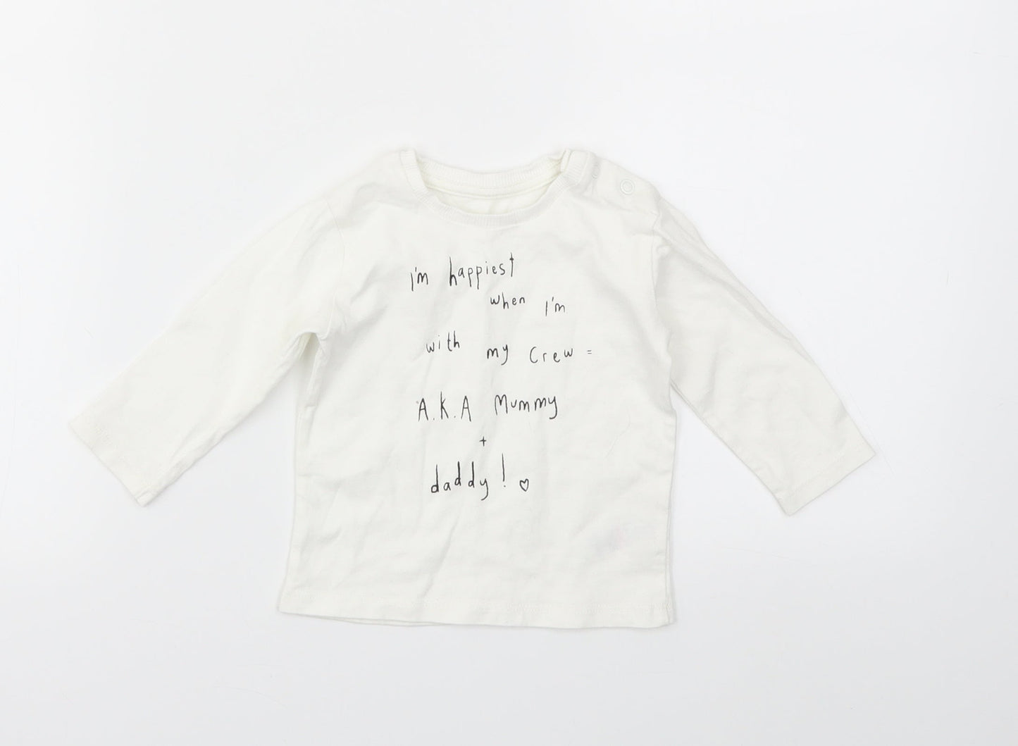 George Baby White   Basic T-Shirt Size 3-6 Months