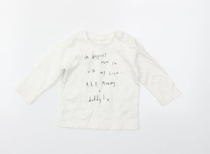 George Baby White   Basic T-Shirt Size 3-6 Months