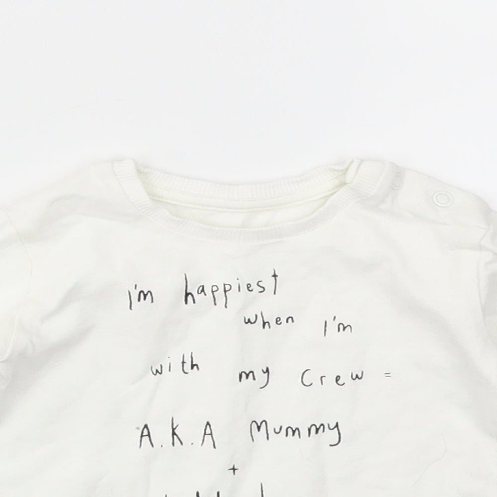 George Baby White   Basic T-Shirt Size 3-6 Months