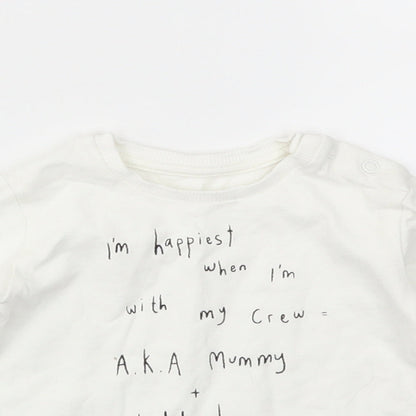 George Baby White   Basic T-Shirt Size 3-6 Months