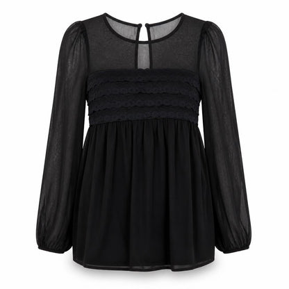 Womens UK Size 8 Topshop Black Basic T-Shirt