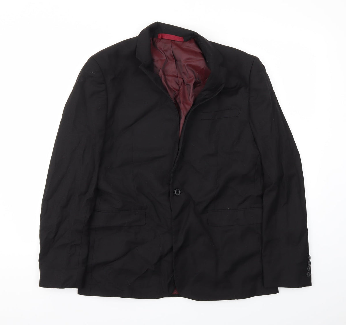 Mens UK Size 42 Topman Regular Black Suit Jacket