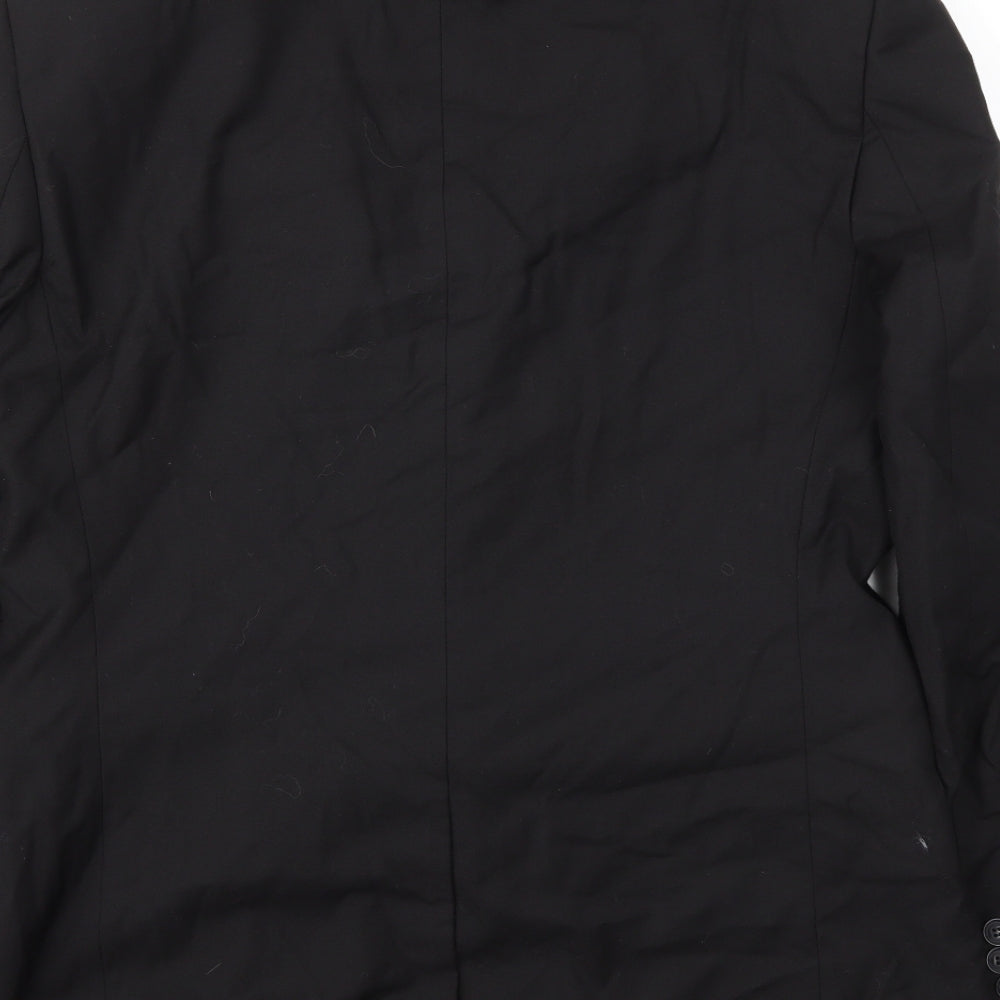 Mens UK Size 42 Topman Regular Black Suit Jacket