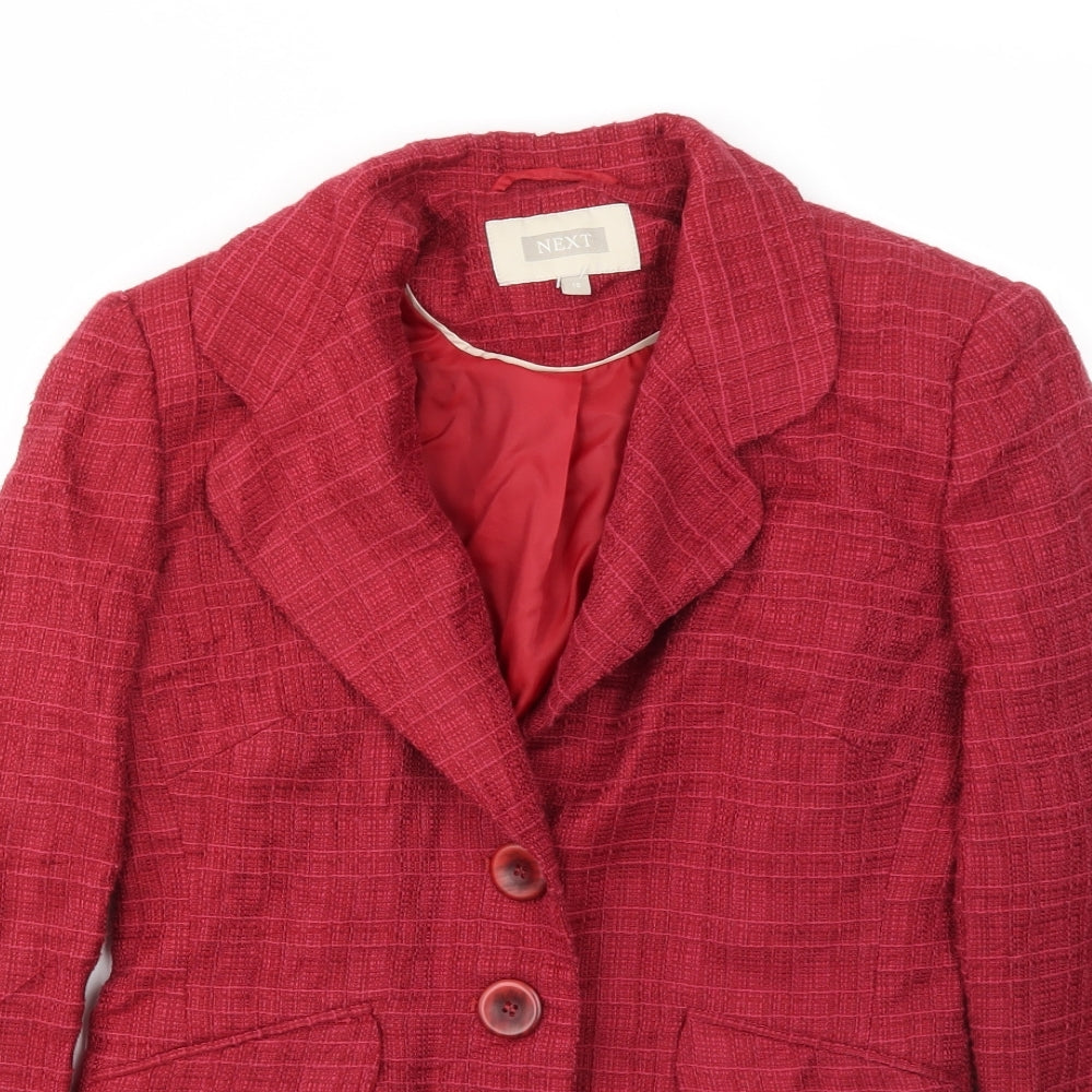 NEXT Womens Red   Jacket Blazer Size 10