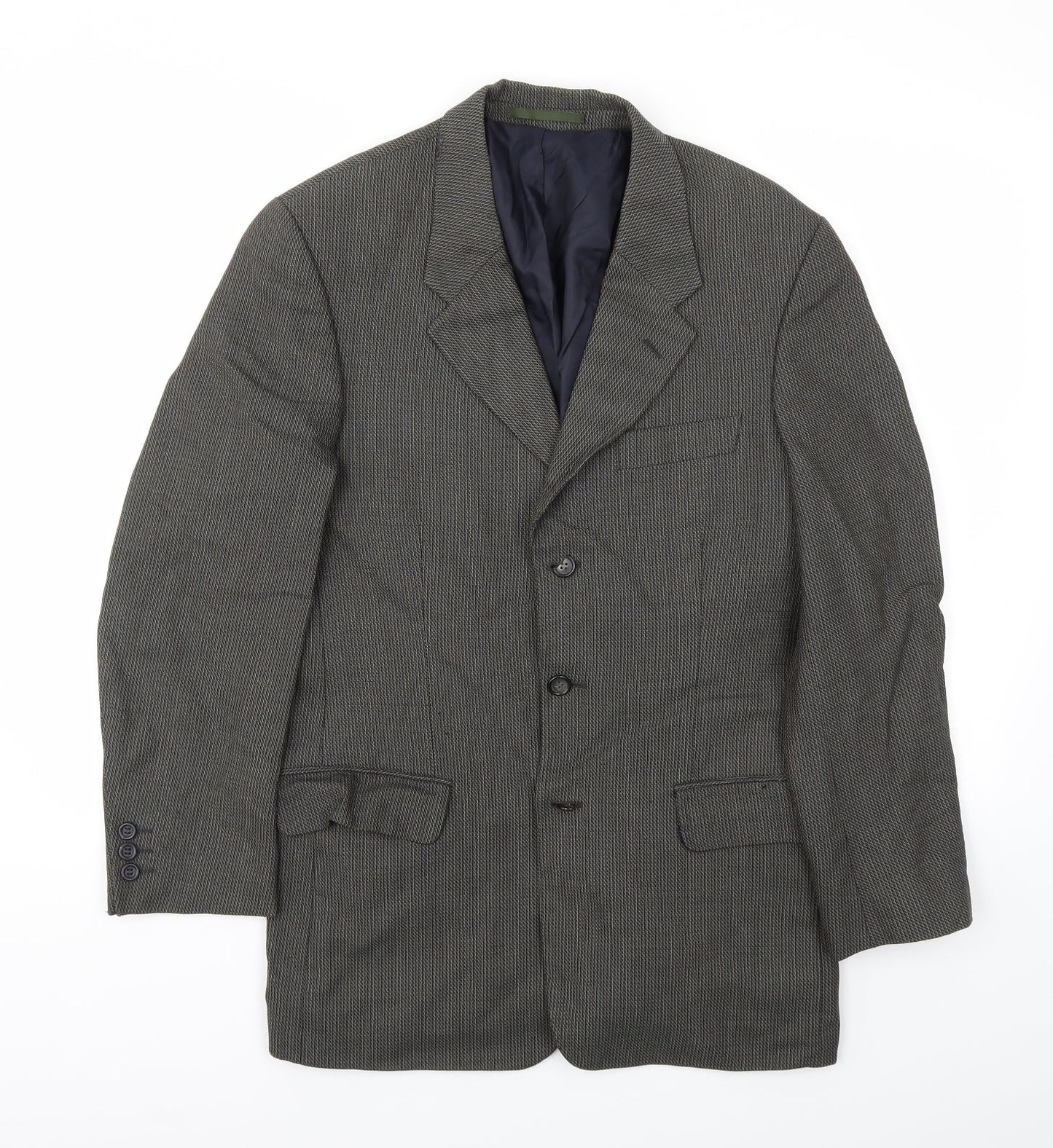 Mens UK Size 38 Debenhams Regular Green Suit Jacket