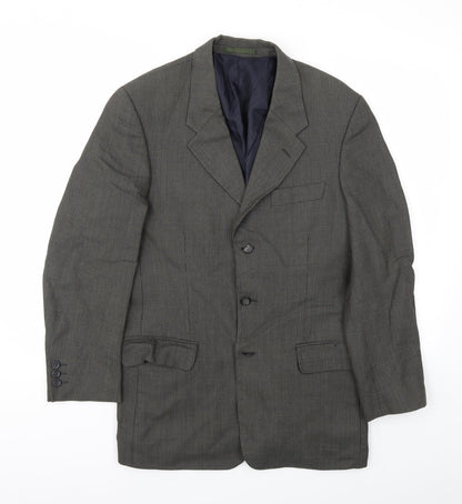 Mens UK Size 38 Debenhams Regular Green Suit Jacket