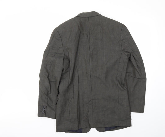 Mens UK Size 38 Debenhams Regular Green Suit Jacket