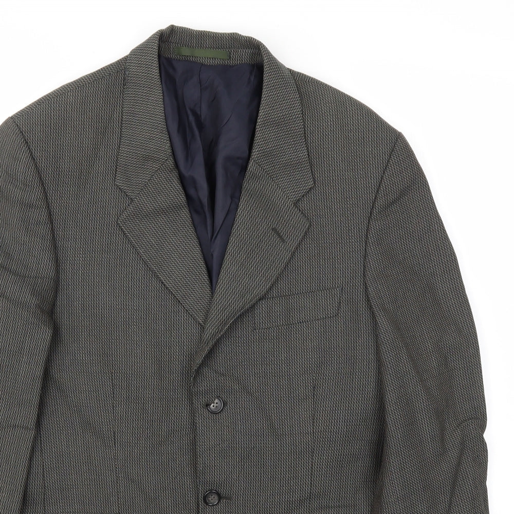 Mens UK Size 38 Debenhams Regular Green Suit Jacket