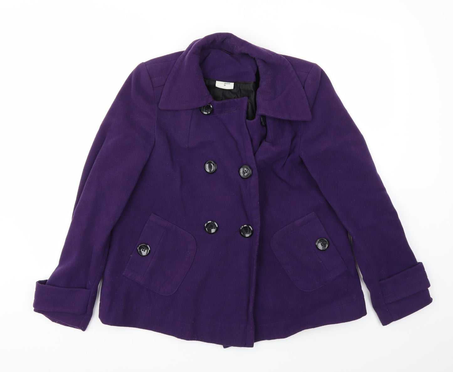Ethel Austin Womens Purple   Jacket Coat Size 10