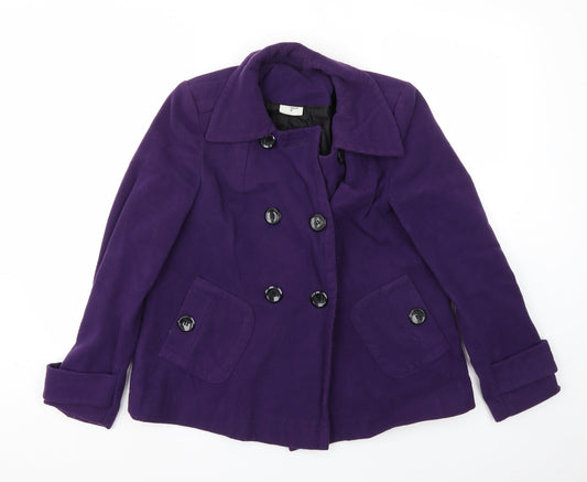Ethel Austin Womens Purple   Jacket Coat Size 10