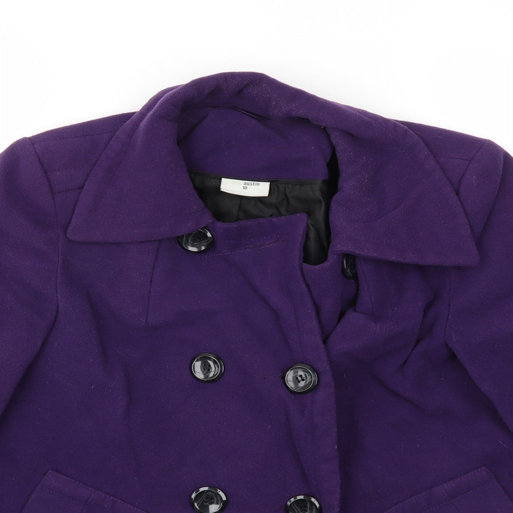Ethel Austin Womens Purple   Jacket Coat Size 10