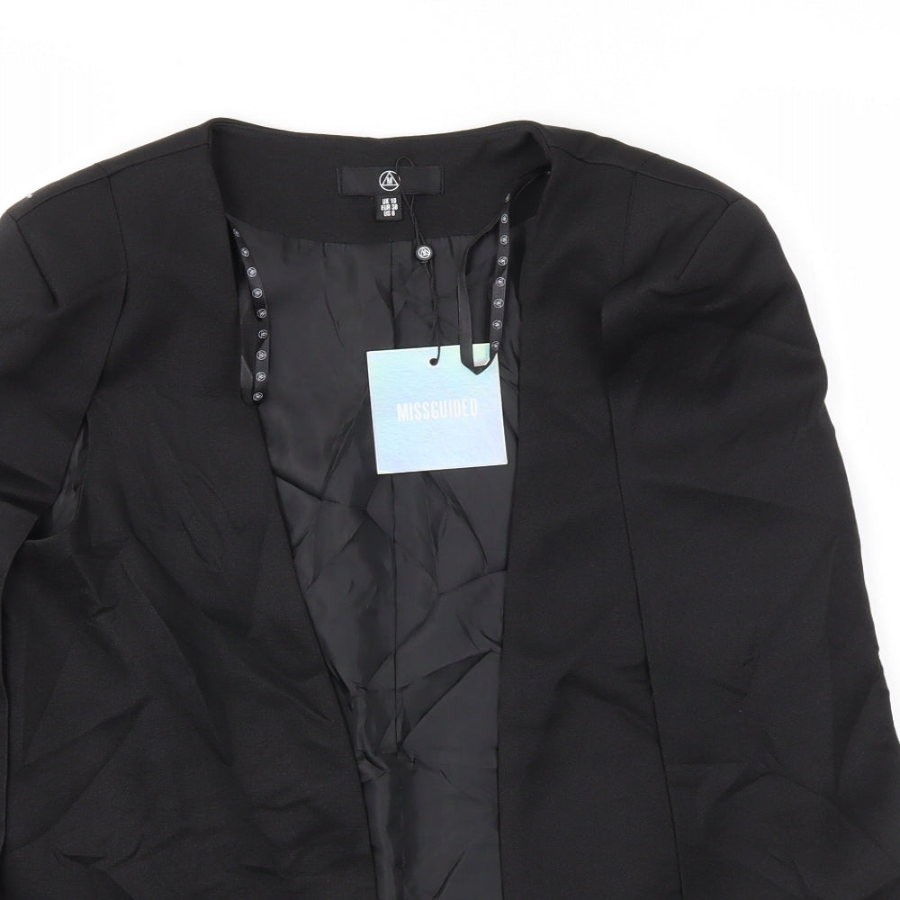 Missguided Womens Black   Jacket Blazer Size 10