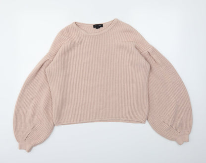 Womens UK Size M New Look Pink Pullover Jumper