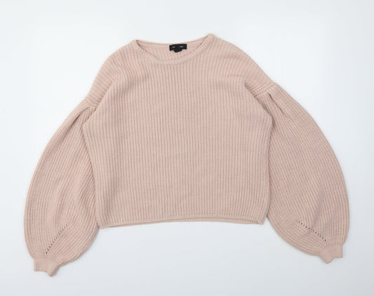 Womens UK Size M New Look Pink Pullover Jumper