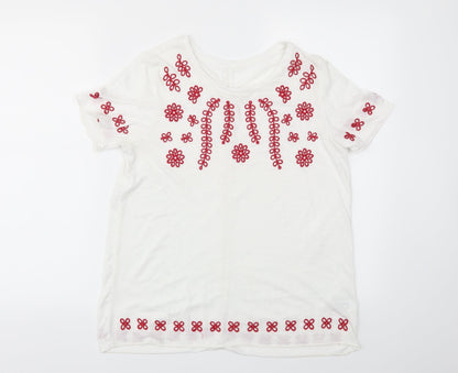 Womens UK Size 10 NEXT Multicoloured Basic T-Shirt