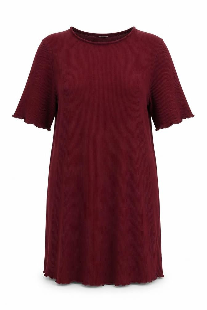 Front view of ASOS women’s purple fit & flare, size UK 18
