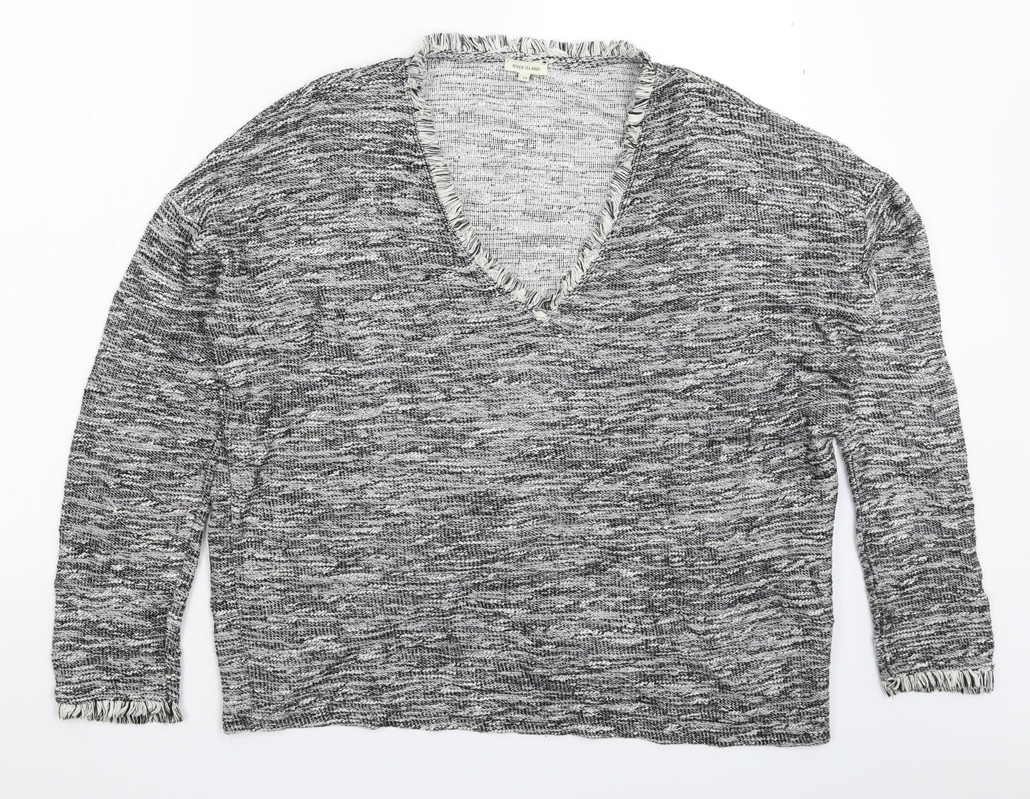 Womens UK Size 14 River Island Grey Pullover Jumper