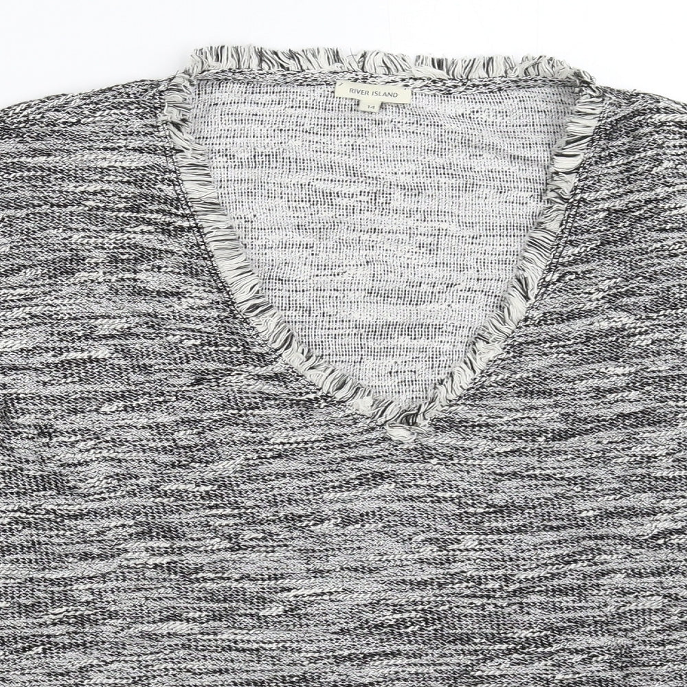 Womens UK Size 14 River Island Grey Pullover Jumper