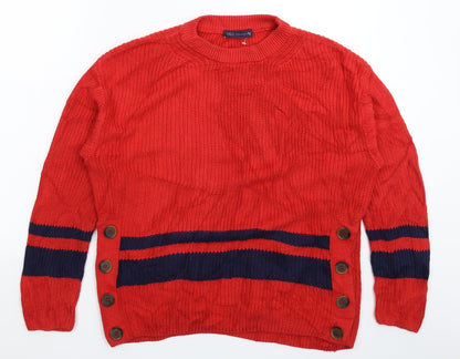 Womens UK Size M Marks and Spencer Red Pullover Jumper