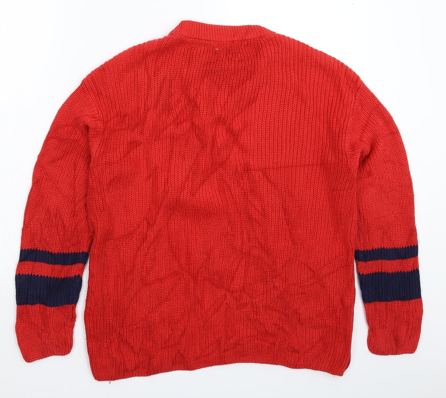Womens UK Size M Marks and Spencer Red Pullover Jumper