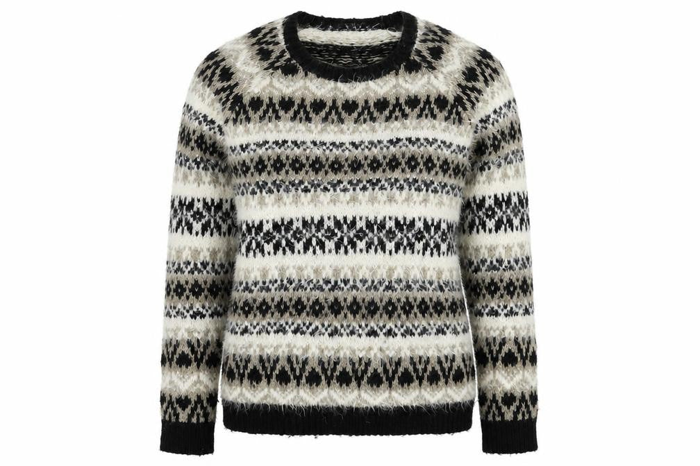 Marks & Spencer Womens Multicoloured Geometric Knit Pullover Jumper Size 10