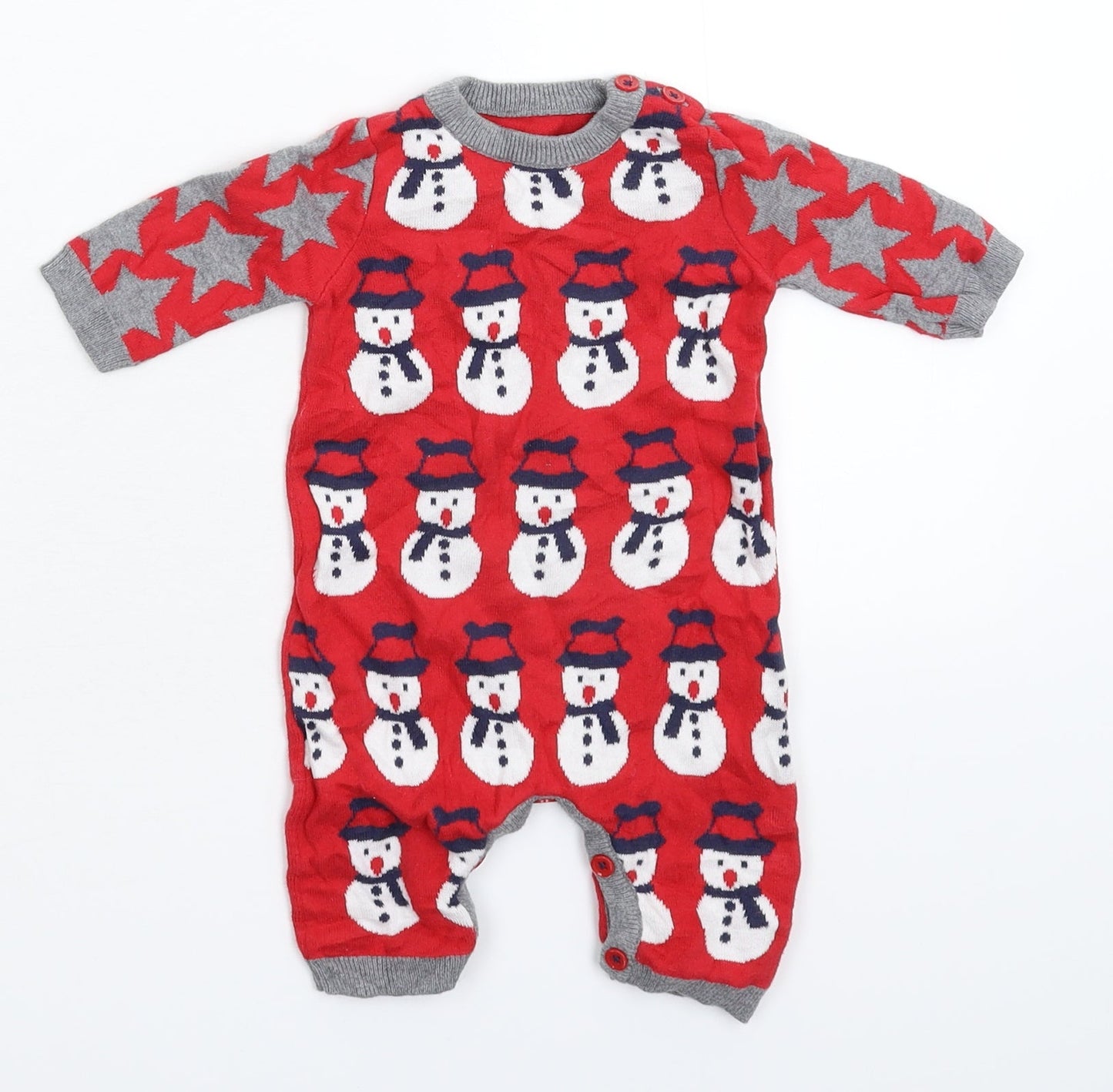 George Baby Multicoloured  Knit Babygrow One-Piece Size 0-3 Months