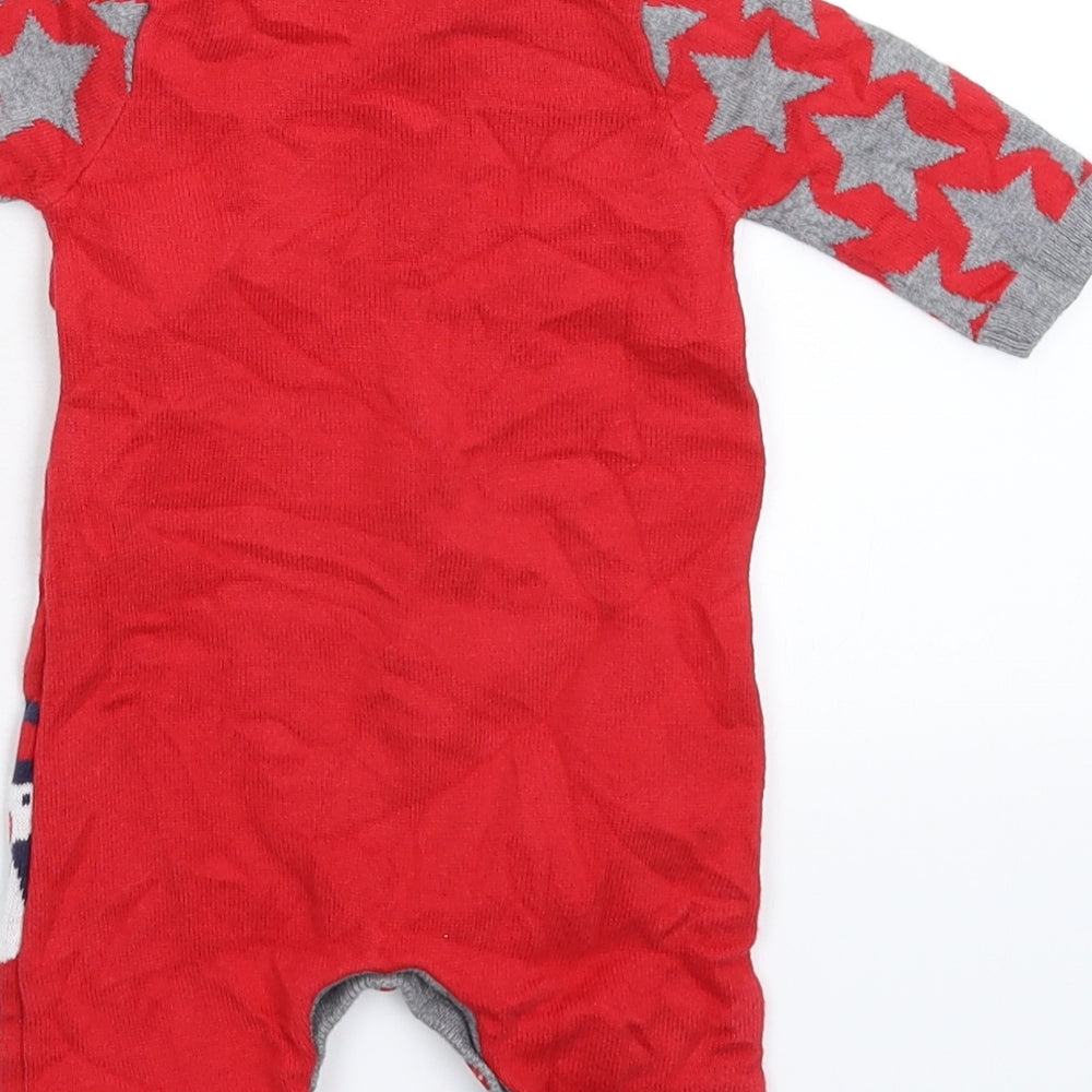 George Baby Multicoloured  Knit Babygrow One-Piece Size 0-3 Months