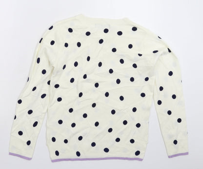 Womens UK Size 6 Marks and Spencer White Pullover Jumper