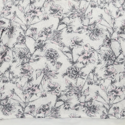 George Womens White Floral Knit Pullover Jumper Size 10