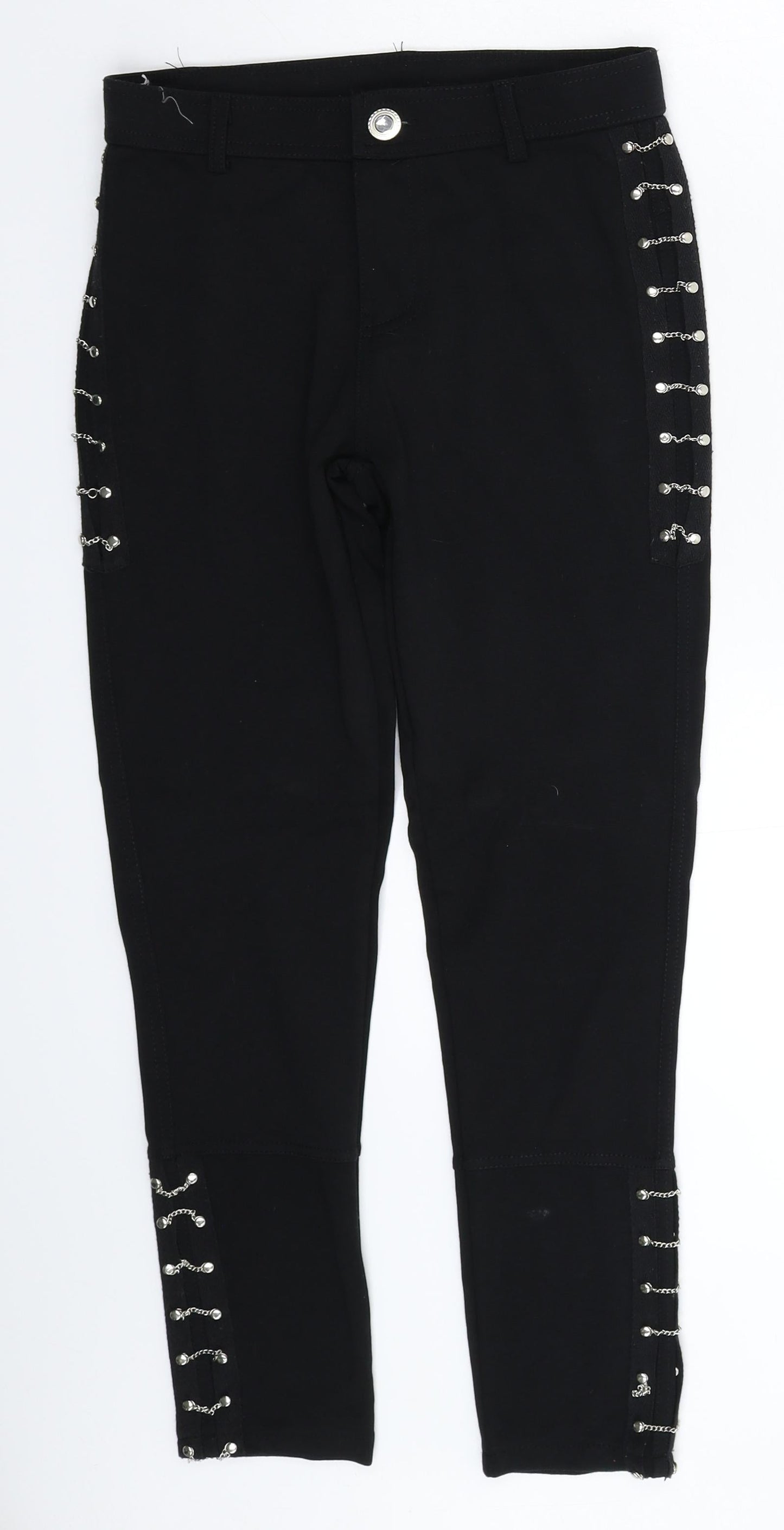 Stacey B Womens Black   Cropped Leggings Size 6 L24 in