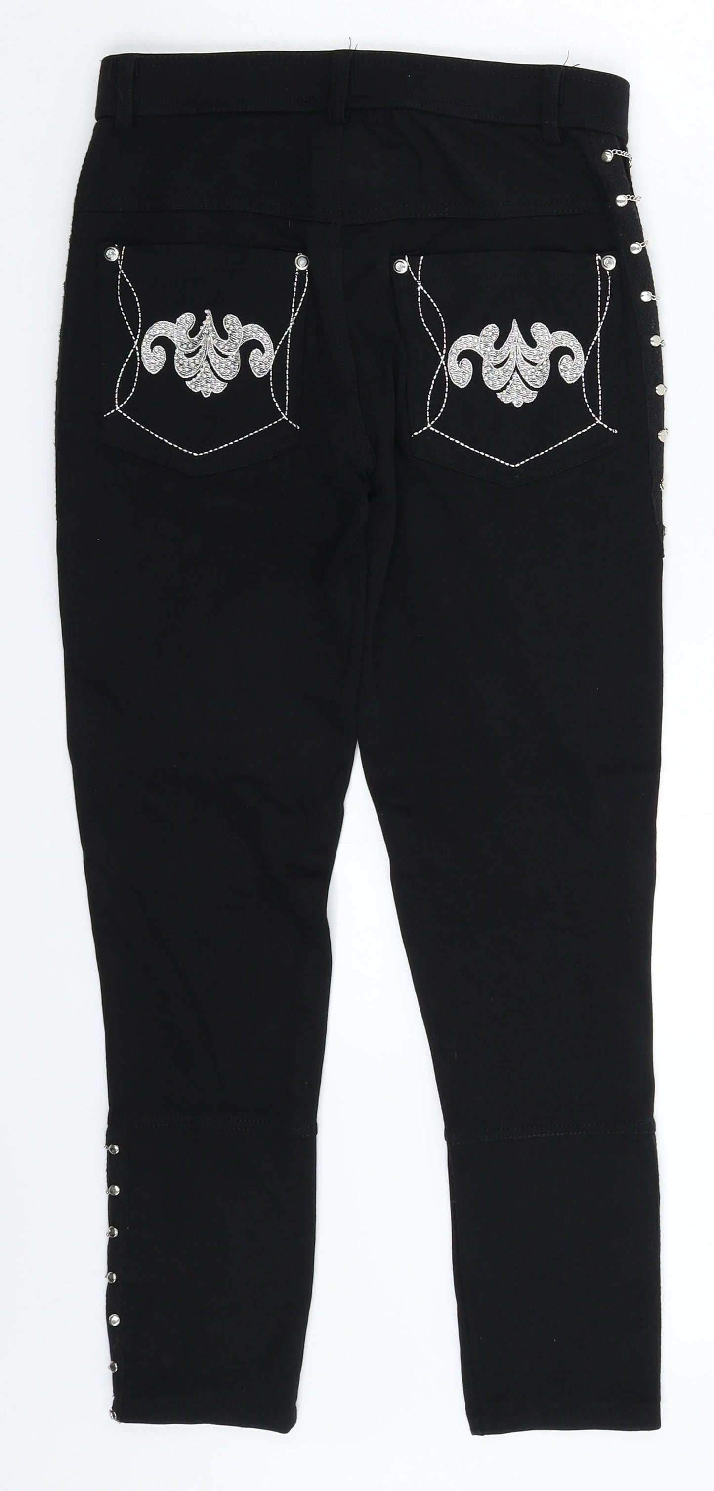 Stacey B Womens Black   Cropped Leggings Size 6 L24 in