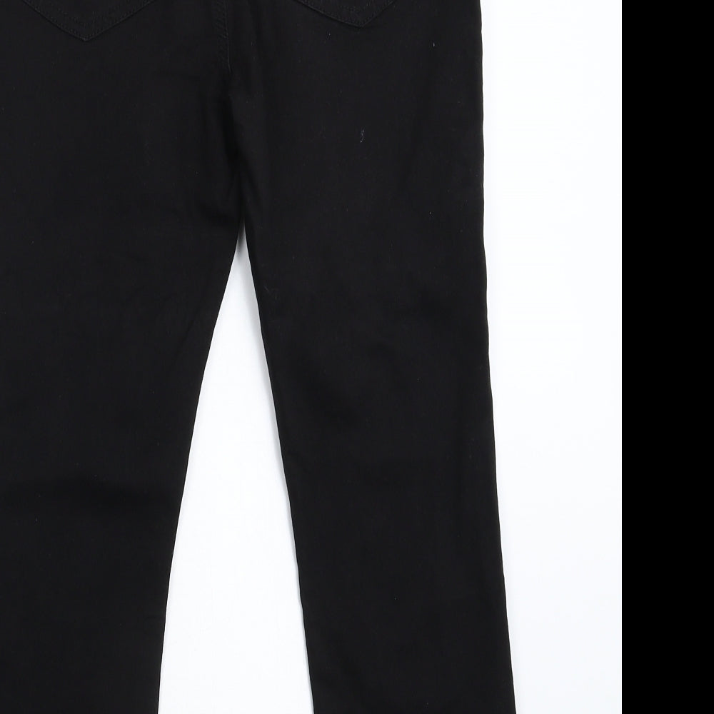 B You Womens Black  Denim Cropped Jeans Size 8 L22 in