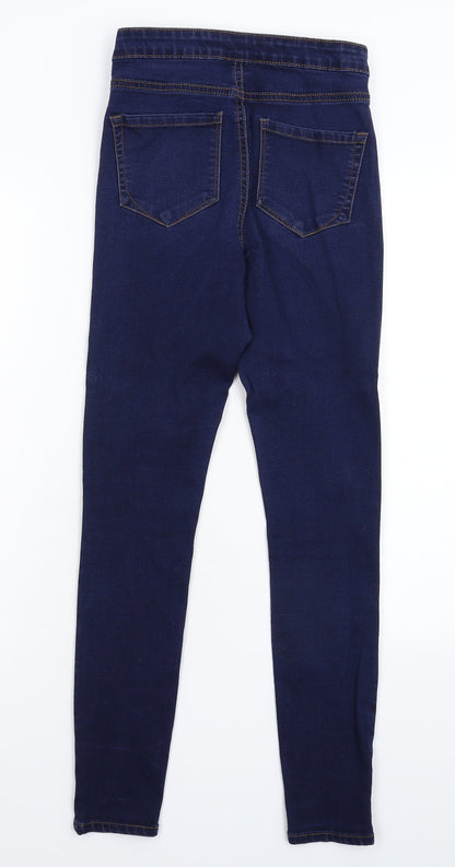 Denim & Co. Womens Blue  Denim Jegging Jeans Size 8 L27 in