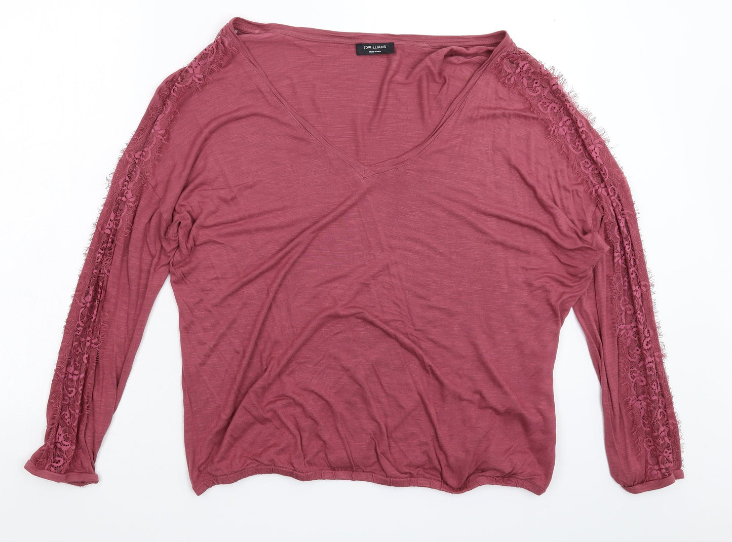Womens UK Size 18 JD Williams Pink Basic Blouse