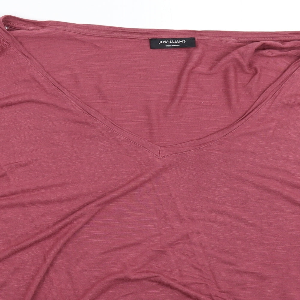 Womens UK Size 18 JD Williams Pink Basic Blouse