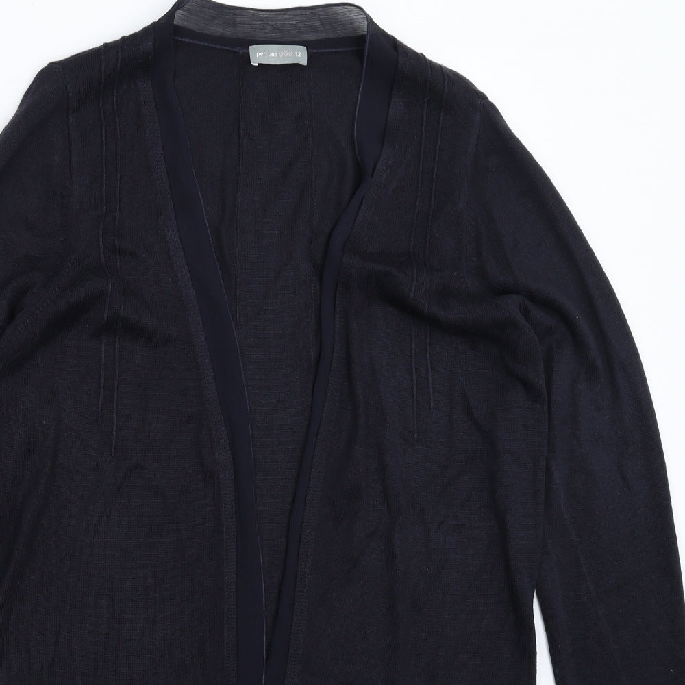 Womens UK Size 12 Per Una Blue Cardigan Jumper