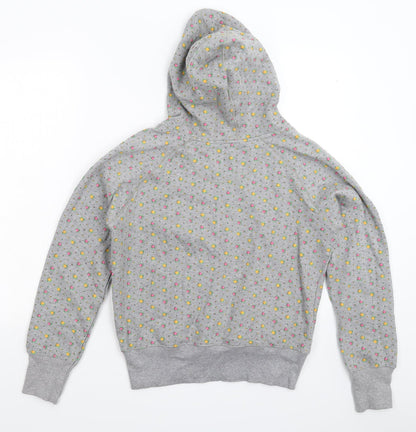 Steve & Barry's Womens Grey Floral  Pullover Hoodie Size L