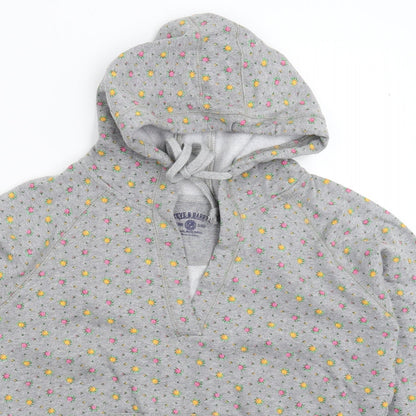 Steve & Barry's Womens Grey Floral  Pullover Hoodie Size L