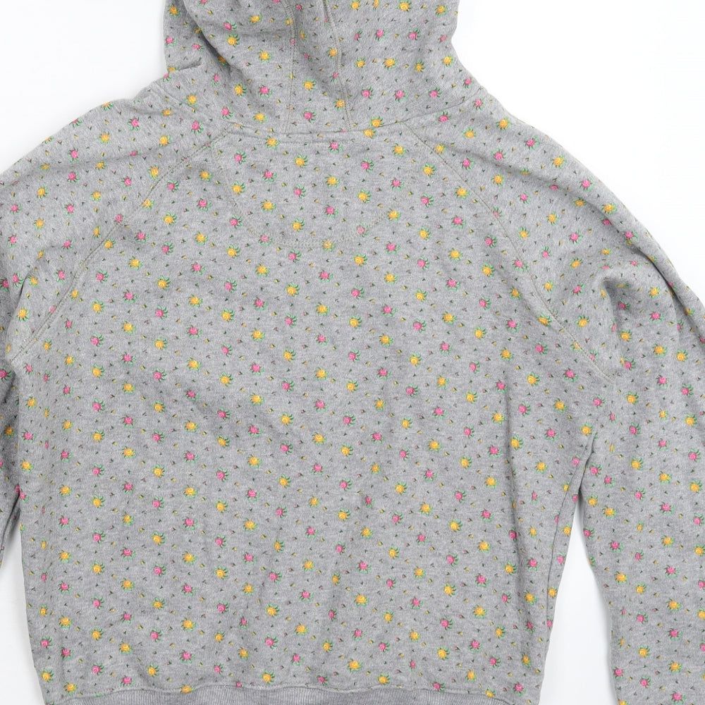 Steve & Barry's Womens Grey Floral  Pullover Hoodie Size L